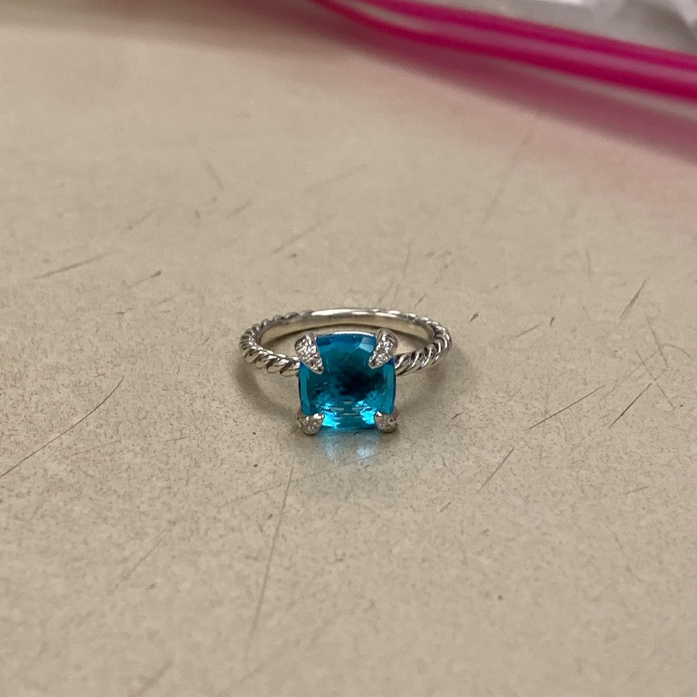 david yurman blue topaz chatelaine ring 6